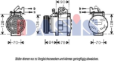 AKS Dasis 851401N - Компрессор кондиционера autospares.lv