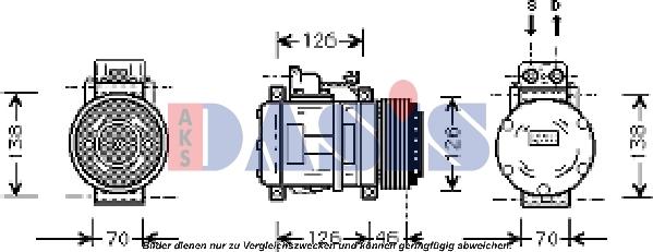 AKS Dasis 851402N - Компрессор кондиционера autospares.lv