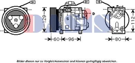 AKS Dasis 851438N - Компрессор кондиционера autospares.lv