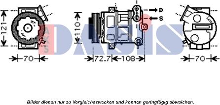 AKS Dasis 851555N - Компрессор кондиционера autospares.lv