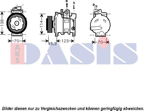 AKS Dasis 851552N - Компрессор кондиционера autospares.lv
