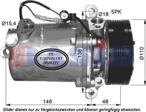 AKS Dasis 851535N - Компрессор кондиционера autospares.lv