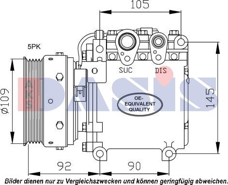 AKS Dasis 851647N - Компрессор кондиционера autospares.lv