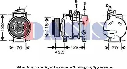 AKS Dasis 851654N - Компрессор кондиционера autospares.lv