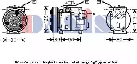 AKS Dasis 851669N - Компрессор кондиционера autospares.lv