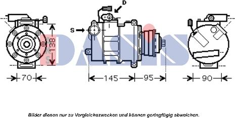 AKS Dasis 851661N - Компрессор кондиционера autospares.lv