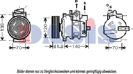 AKS Dasis 851663N - Компрессор кондиционера autospares.lv