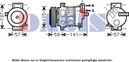 AKS Dasis 851606N - Компрессор кондиционера autospares.lv