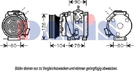 AKS Dasis 851629N - Компрессор кондиционера autospares.lv