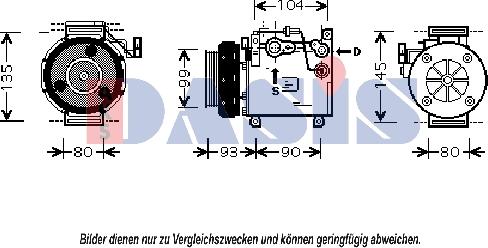 AKS Dasis 851064N - Компрессор кондиционера autospares.lv