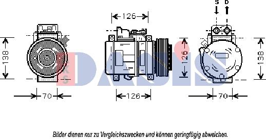 AKS Dasis 851032N - Компрессор кондиционера autospares.lv