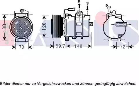 AKS Dasis 851898N - Компрессор кондиционера autospares.lv