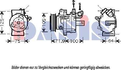 AKS Dasis 851867N - Компрессор кондиционера autospares.lv