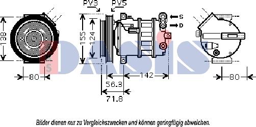 AKS Dasis 851800N - Компрессор кондиционера autospares.lv