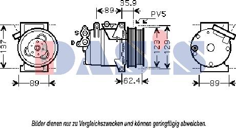 AKS Dasis 851829N - Компрессор кондиционера autospares.lv