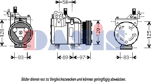 AKS Dasis 851391N - Компрессор кондиционера autospares.lv