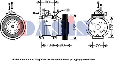 AKS Dasis 851389N - Компрессор кондиционера autospares.lv