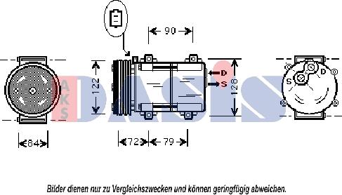 AKS Dasis 851378N - Компрессор кондиционера autospares.lv