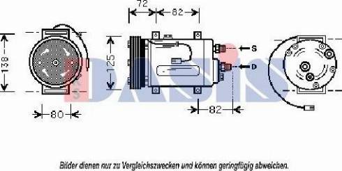 AKS Dasis 852930N - Компрессор кондиционера autospares.lv