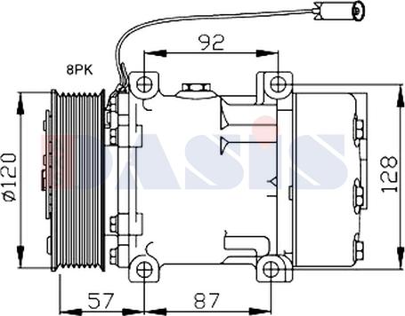 AKS Dasis 852446N - Компрессор кондиционера autospares.lv