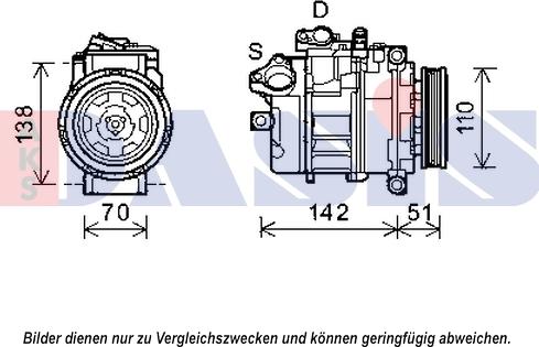 AKS Dasis 852544N - Компрессор кондиционера autospares.lv