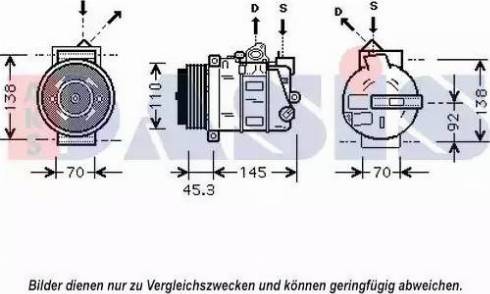 AKS Dasis 852579N - Компрессор кондиционера autospares.lv