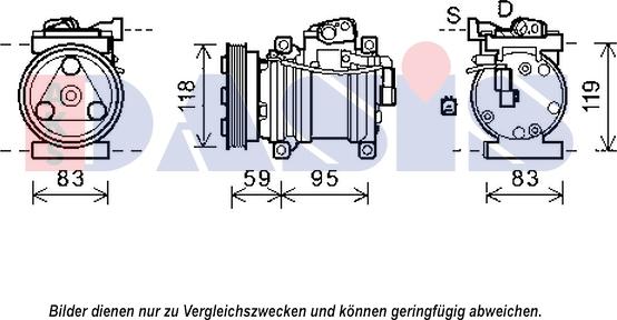 AKS Dasis 852578N - Компрессор кондиционера autospares.lv