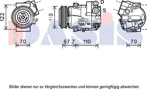 AKS Dasis 852691N - Компрессор кондиционера autospares.lv