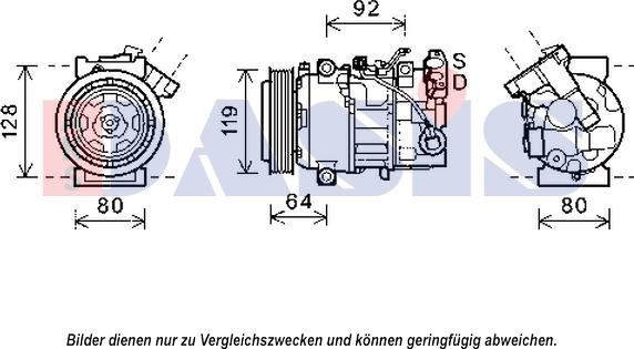 AKS Dasis 852612N - Компрессор кондиционера autospares.lv