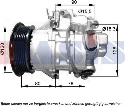 AKS Dasis 852678N - Компрессор кондиционера autospares.lv