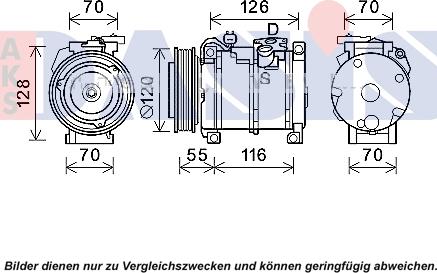 AKS Dasis 852812N - Компрессор кондиционера autospares.lv