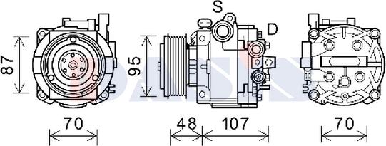 AKS Dasis 852871N - Компрессор кондиционера autospares.lv