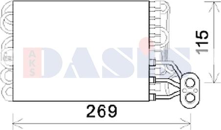 AKS Dasis 820378N - Испаритель, кондиционер autospares.lv