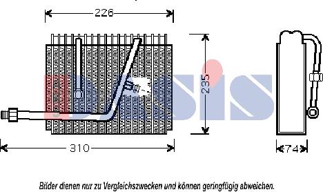 AKS Dasis 821850N - Испаритель, кондиционер autospares.lv