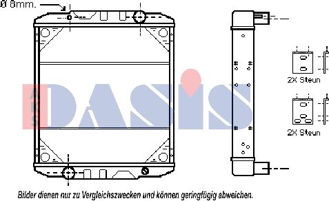 AKS Dasis 390400N - Радиатор, охлаждение двигателя autospares.lv