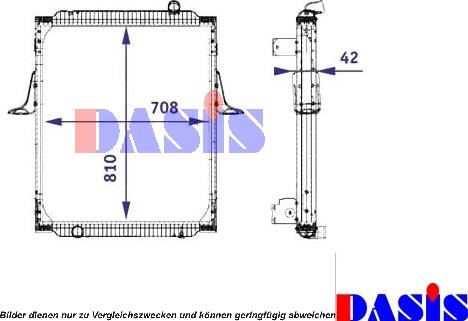 AKS Dasis 390008N - Радиатор, охлаждение двигателя autospares.lv