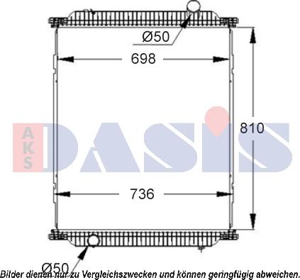 AKS Dasis 390008S - Радиатор, охлаждение двигателя autospares.lv