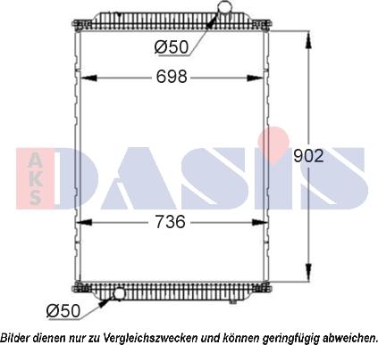 AKS Dasis 390014S - Радиатор, охлаждение двигателя autospares.lv