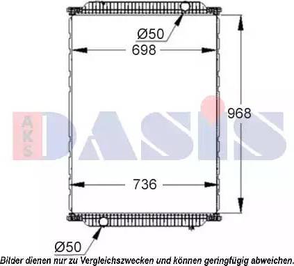 AKS Dasis 390018S - Радиатор, охлаждение двигателя autospares.lv