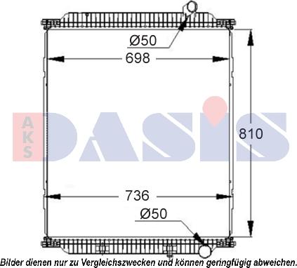 AKS Dasis 390033S - Радиатор, охлаждение двигателя autospares.lv