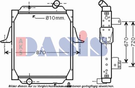 AKS Dasis 390022N - Радиатор, охлаждение двигателя autospares.lv