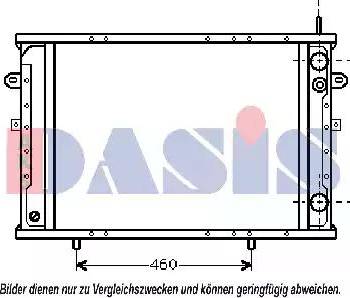 AKS Dasis 390340N - Радиатор, охлаждение двигателя autospares.lv