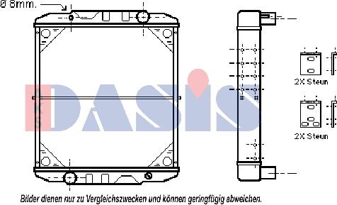 AKS Dasis 390280N - Радиатор, охлаждение двигателя autospares.lv