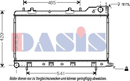 AKS Dasis 350017N - Радиатор, охлаждение двигателя autospares.lv