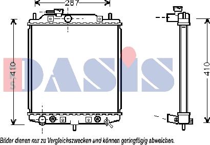 AKS Dasis 360018N - Радиатор, охлаждение двигателя autospares.lv