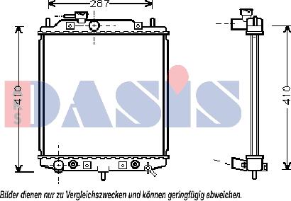 AKS Dasis 360012N - Радиатор, охлаждение двигателя autospares.lv