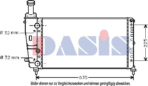 AKS Dasis 300550N - Радиатор, охлаждение двигателя autospares.lv