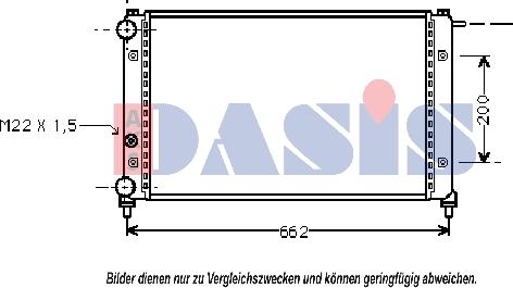 AKS Dasis 330090N - Радиатор, охлаждение двигателя autospares.lv