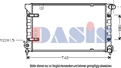 AKS Dasis 330050N - Радиатор, охлаждение двигателя autospares.lv