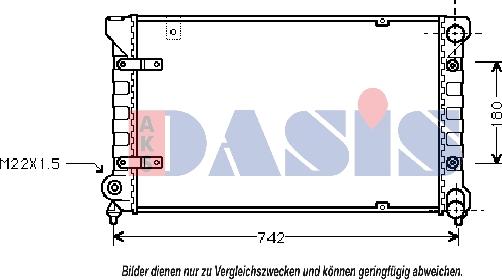 AKS Dasis 330001N - Радиатор, охлаждение двигателя autospares.lv